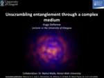 QCOM Contributed talk "Unscrambling See special program sheet entanglement through a complex medium", Hugo Defienne (University of Glasgow, UK)