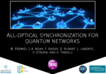 QCOM - Invited Talk "All-optical synchronization for quantum networks", B. Fedrici (INPHYNI, CNRS, University Côte d'Azur, France)