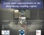 QMET - Contributed Talk "Cavity nano-optomechanics in the ultra-strong coupling regime", A. Reigue (Institut Néel, CNRS, Université Grenoble Alpes, France)