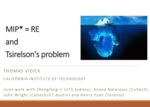 QCOM Invited talk "MIP* = RE and Tsirelson's problem", Thomas Vidick (CALTECH, USA)
